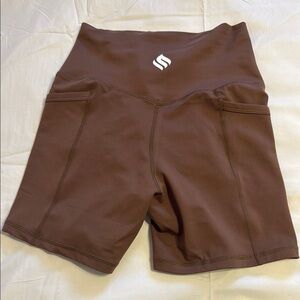 MPowHer Brown Women's Spandex Shorts